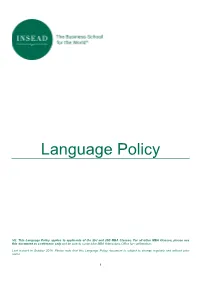 Language Requirements