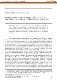 Roman Amphora Trade Across the Straits of Gibraltar: an Ancient ‘Anti-Economic Practice’?