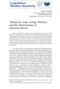 Taking the Leap: Voting, Rhetoric, and the Determinants of Electoral Reform