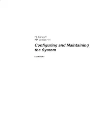 AIX Version 4.1 FX Series Configuring and Maintaining the System