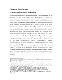 Chapter 1 Introduction Overview and Statement of the Problem