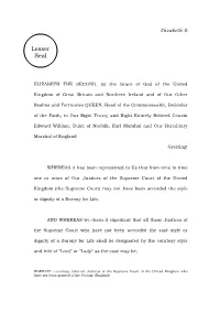 Courtesy Title for Justices of the Supreme Who Have Not Been
