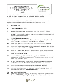 MINUTES of a MEETING of CHADDESLEY CORBETT PARISH COUNCIL on Monday 7 December 2020 Held Virtually by Zoom at 7:00 Pm