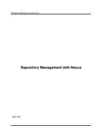 Repository Management with Nexus I