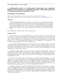 A Comparative Study of Population Structure and Condition Index of Two Species of Gastropod Molluscs from Exploited and Non-Exploited Sites of Karachi Coast