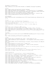 [Assembler Documentation]