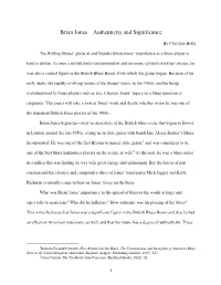 Brian Jones – Authenticity and Significance