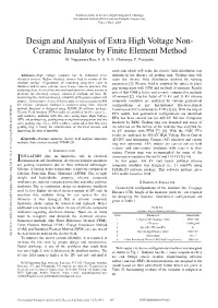 Design and Analysis of Extra High Voltage Non-Ceramic Insulator by Finite Element Method