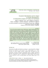 Economic Liberalization and Its Impact on Human Development: a Comparative Analysis of Turkey and Azerbaijan Mayis G