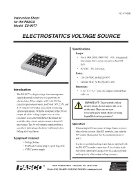 Electrostatics Voltage Source