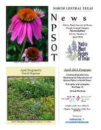 Newsletter 2021 April