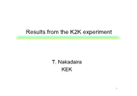 Results from the K2K Experiment