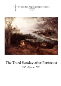 Third Sunday After Pentecost 2021