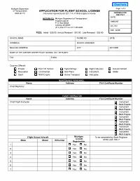 APPLICATION for FLIGHT SCHOOL LICENSE Page 1 of 2 of 4Transportation9 Informationrequired by Act 327, P.A