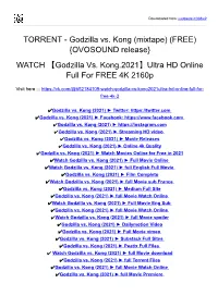 Godzilla Vs. Kong (Mixtape) (FREE) {OVOSOUND Release} WATCH 【Godzilla Vs
