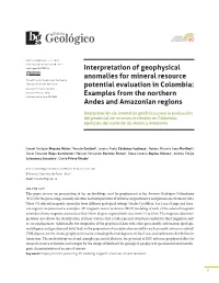 Interpretation of Geophysical Anomalies for Mineral Resource This Work Is Distributed Under the Creative Commons Attribution 4.0 License