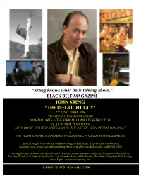 John Kreng Stunt Coordinator