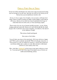 Fables, Part One of Three