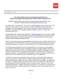 New CPR Guidelines Recommend Using Social Media and Mobile Technology to Speed Bystander CPR in Sudden Cardiac Arrests