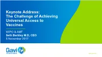 The Challenge of Achieving Universal Access to Vaccines