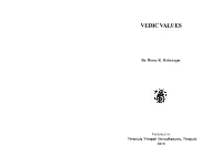Vedic Values
