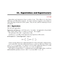 23. Eigenvalues and Eigenvectors