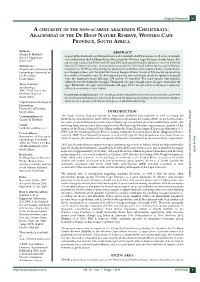 A Checklist of the Non -Acarine Arachnids