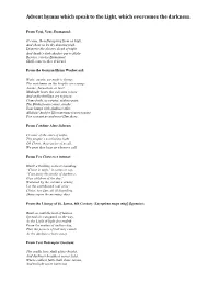 Advent Hymns That Speak to the Light