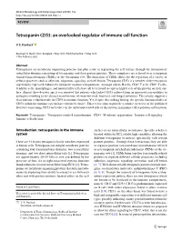 Tetraspanin CD53: an Overlooked Regulator of Immune Cell Function