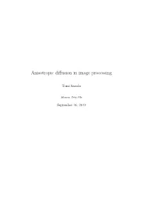 Anisotropic Diffusion in Image Processing
