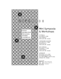 Mini Symposia & Workshops