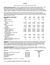 Nickel Data Sheet