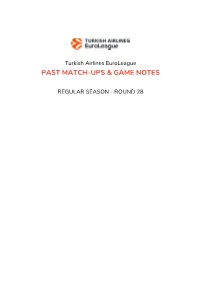 Past Match-Ups & Game Notes