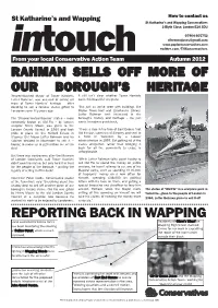 Reporting Back in Wapping