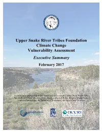 Upper Snake River Tribes Foundation Climate Change Vulnerability Assessment Executive Summary