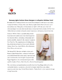 Lafayette 148 New York to Be Runway Lights Designer!