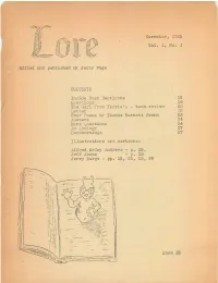 Lore 3 Was Mimeographed by Dave Tribble