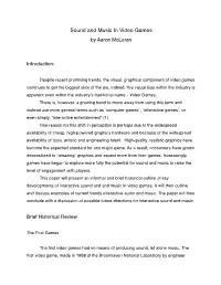 Sound and Music in Video Games by Aaron Mcleran