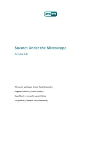 Stuxnet Under the Microscope