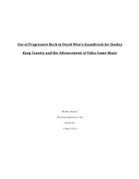 Use of Progressive Rock in David Wise's Soundtrack for Donkey Kong