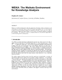 WEKA: the Waikato Environment for Knowledge Analysis