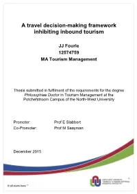 A Travel Decision-Making Framework Inhibiting Inbound Tourism