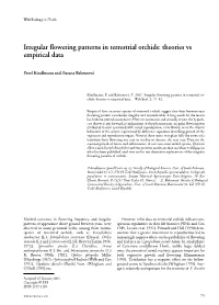 Irregular Flowering Patterns in Terrestrial Orchids: Theories Vs Empirical Data