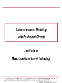 Lumped-Element Modeling with Equivalent Circuits