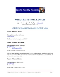 Other Basketball Leagues
