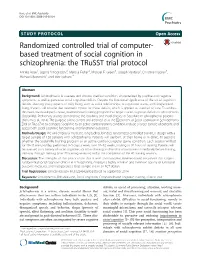 Randomized Controlled Trial of Computer-Based Treatment of Social Cognition in Schizophrenia