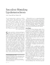 Sarcoidosis Mimicking Lipodermatosclerosis