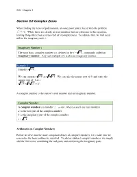 Section 3.6 Complex Zeros