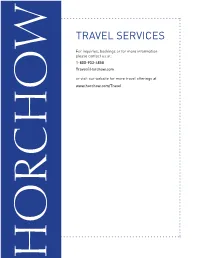 TRAVEL SERVICES @ Horchow.Com