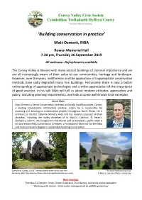 'Building Conservation in Practice'